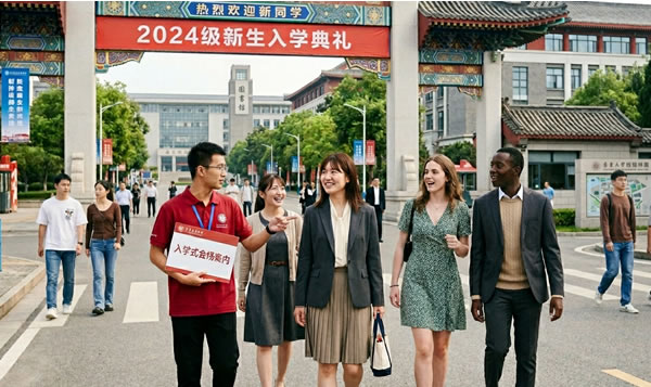 中国の大学入学式